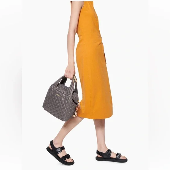 MZ Wallace Women's Quilted Gray Sutton Deluxe Crossbody Bag - Picture 3 of 15